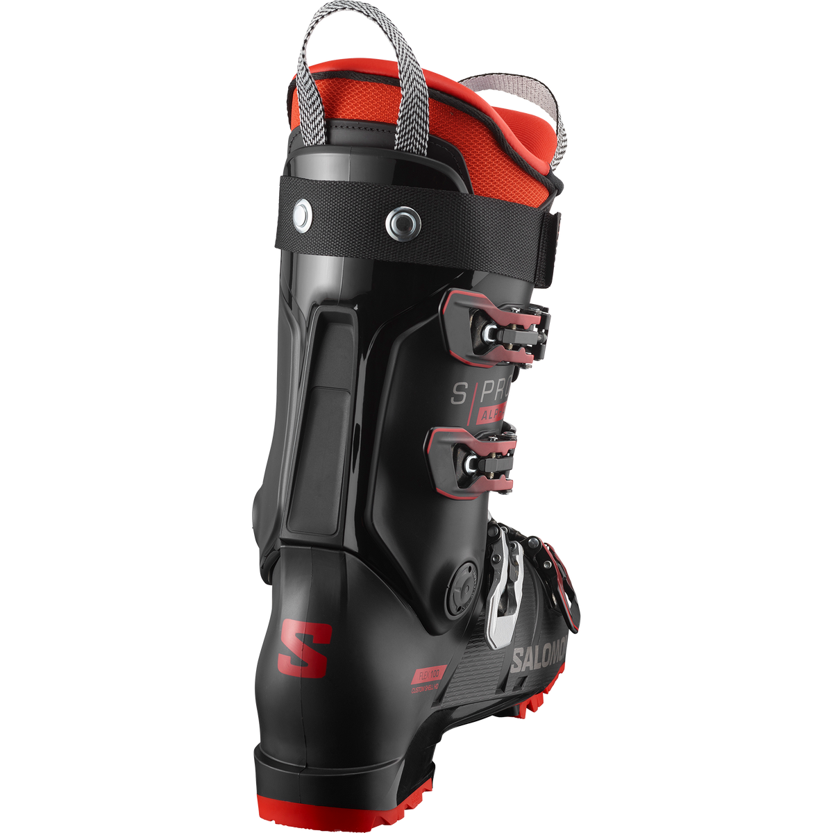 スキー SALOMON S/PRO ALPHA flex100 22/23 Salomon Men's S/Pro Alpha 100 Black/Red - Winter 2022/2023
