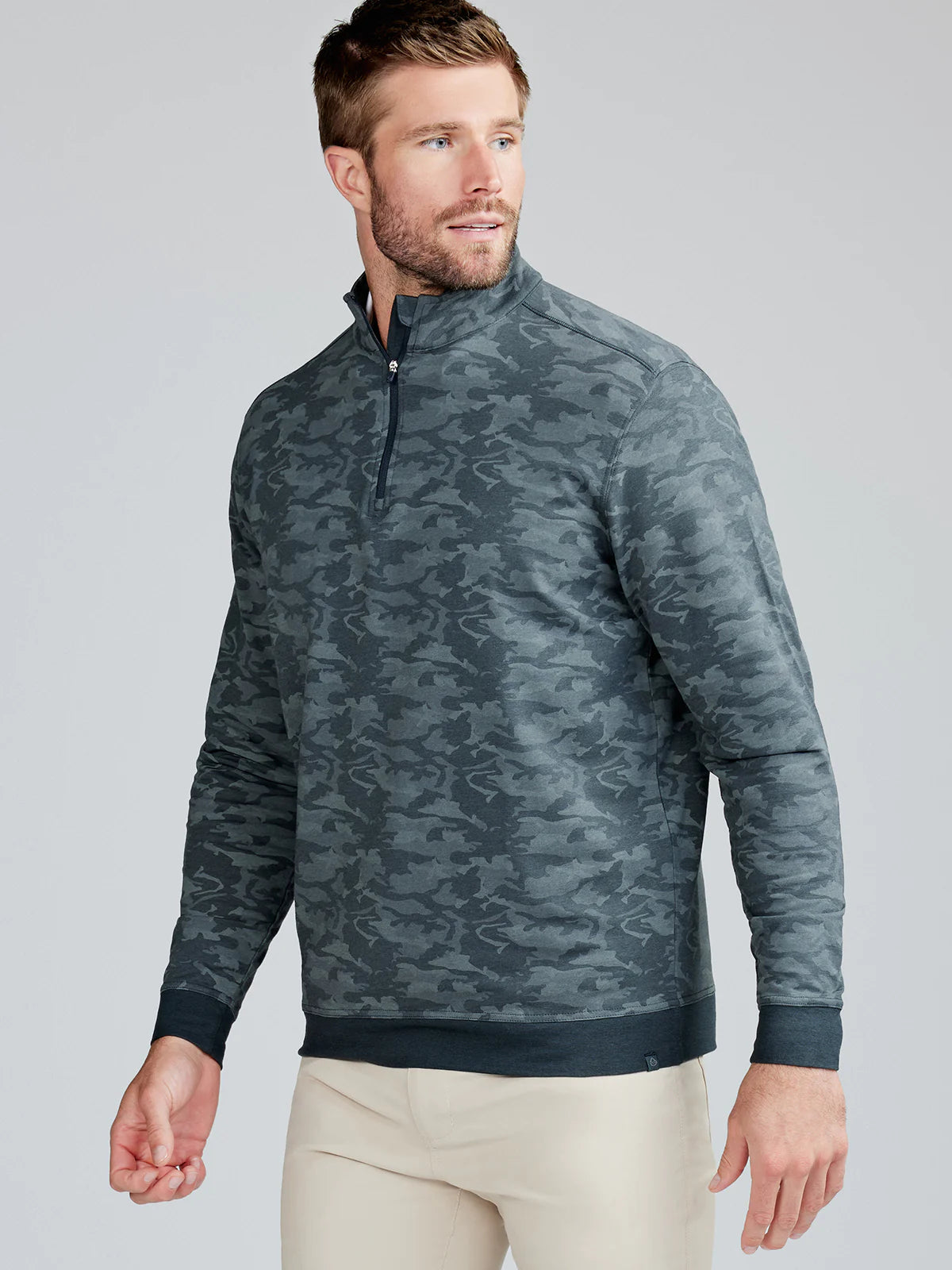 Tasc Men's Cloud French Terry Print Quarter Zip - Summer 2024