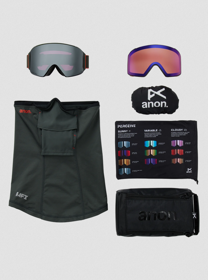 Anon M4 Goggles (Cylindrical) + Bonus Lens + MFI® Face Mask - Winter 2025/2026