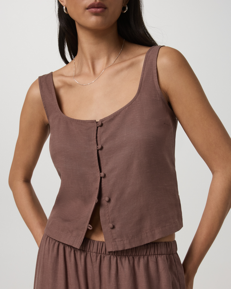 Vuori Women's Trestles Twill Button Front Top - Spring 2026