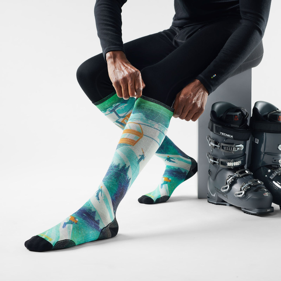 Smartwool Ski Day Print Over The Calf Capri Socks - Winter 2025/2026