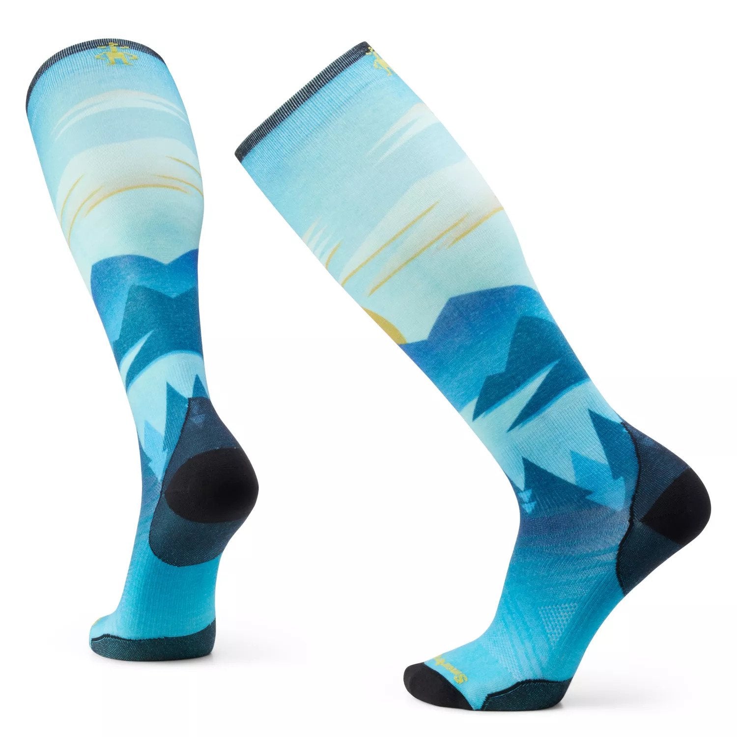 Smartwool Ski Zero Cushion Chasing Mountains Print Over The Calf Socks - Winter 2023/2024